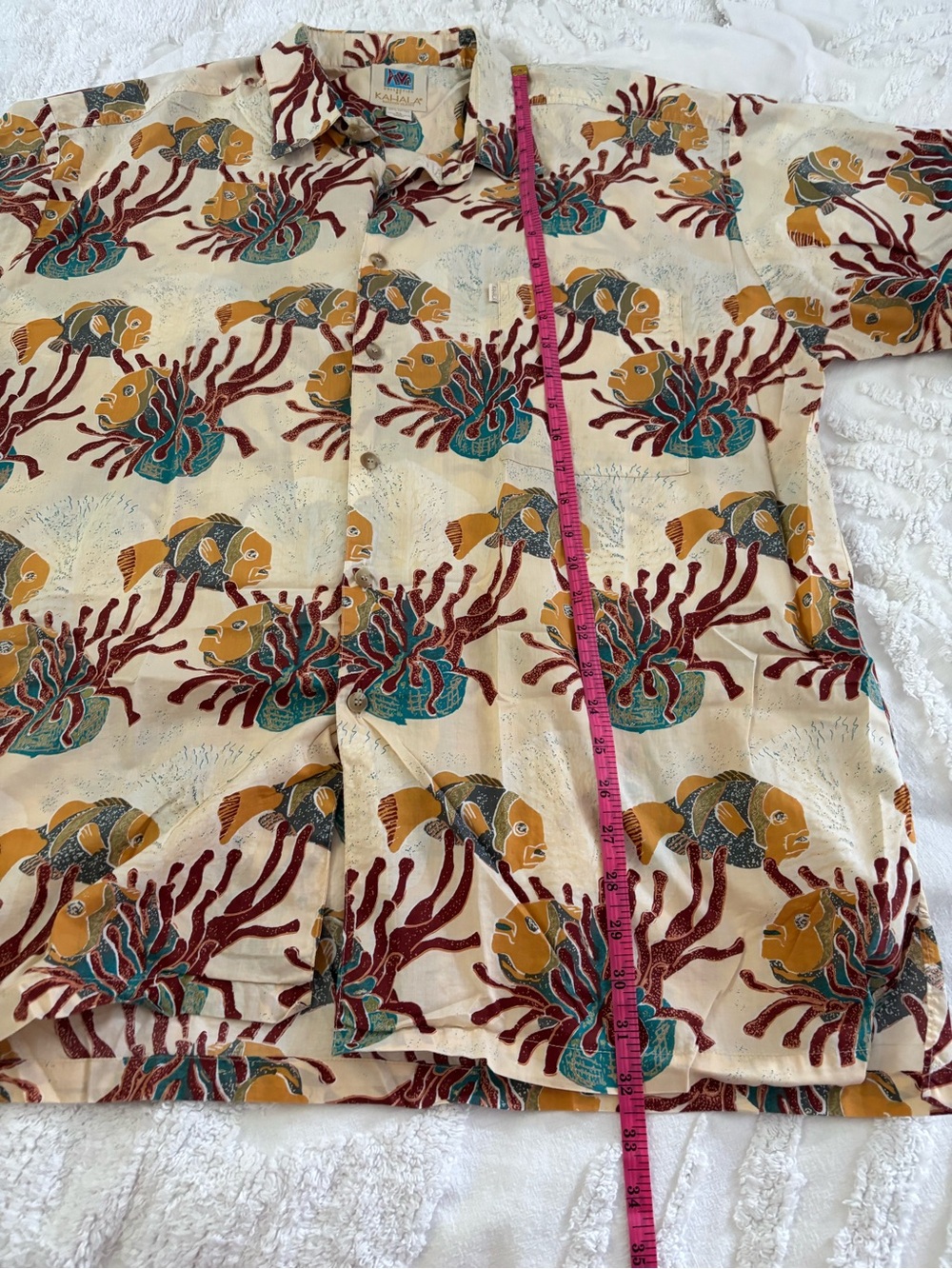 Kahala Tropical Fish Print Aloha Shirt - Picture 11 of 15